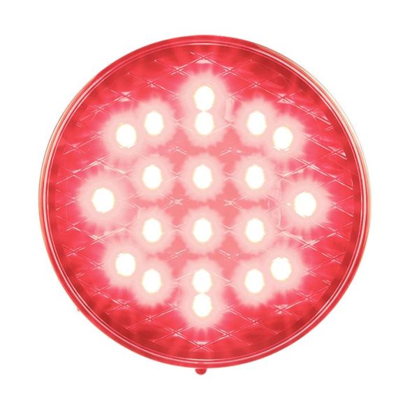 LED Autolamps 82F 12V 82 Series Round Fog Lamp - Red Lens PN: 82F